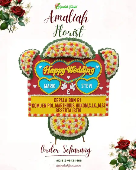 Papan Bunga Pernikahan Sendangsikucing